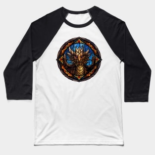 Stained Glass Dragon #8 Baseball T-Shirt
